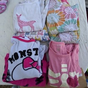 Lot of 4 girls pajamas